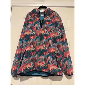 Women's sz L‎ Pacsun multicolor outdoor 1/4 zip up outdoor fleece #1363